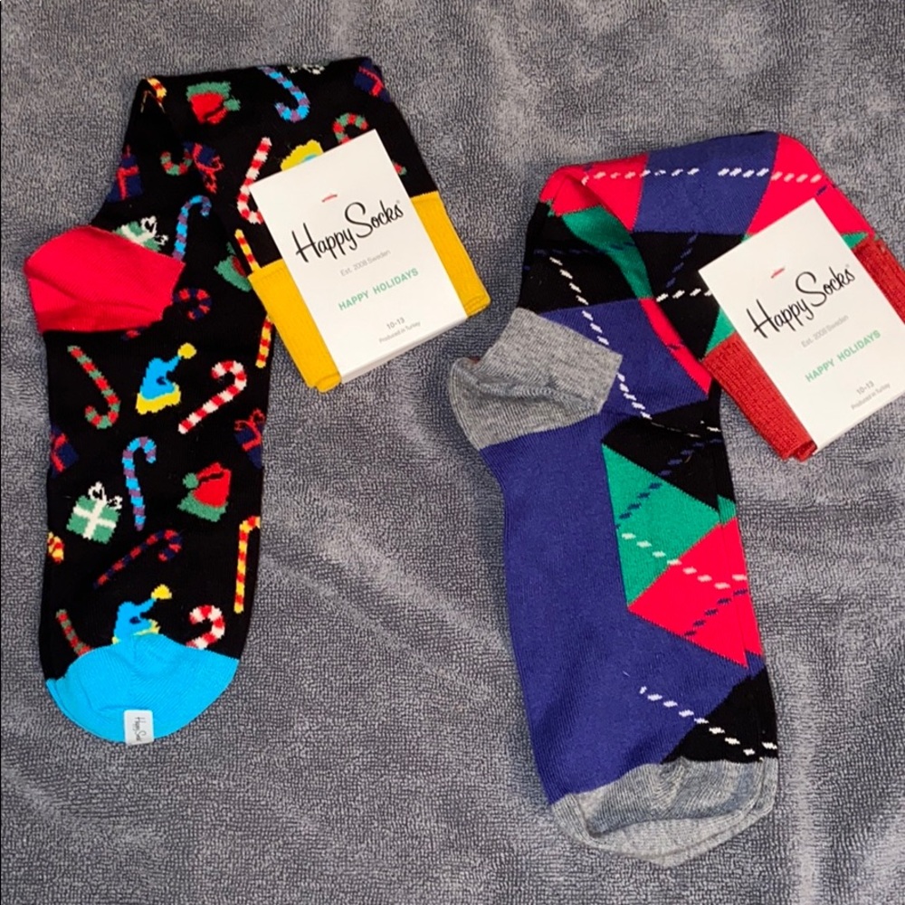2 pair NWT happy socks